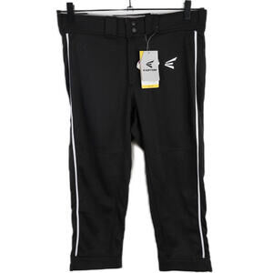 NEW Easton Womens Polyester Solid Black Softball Uniform Capris Large
